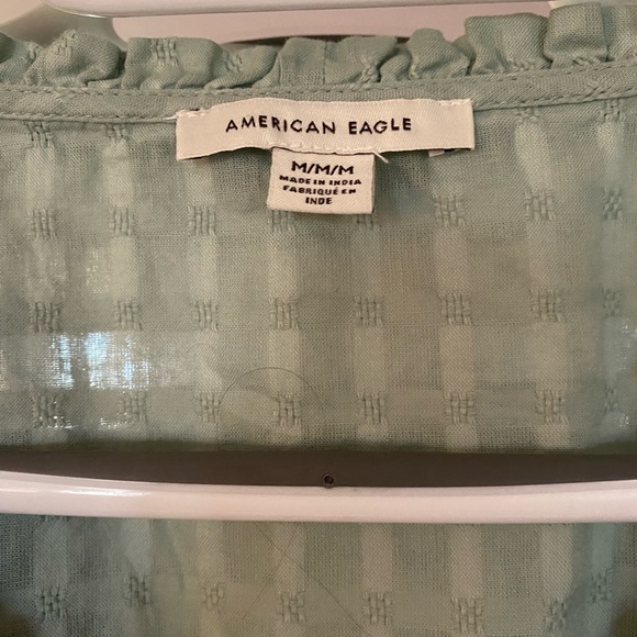 Green American Eagle Wrap Dress - Picture 2 of 4